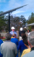 Dr. Smith with solar panels in Richmond Hill