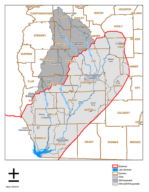 Map of SW GA suspended water permit regions