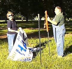 Planting a sign