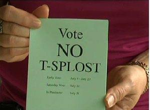 Vote No T-SPLOST 31 July 2012