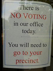 Go to your precinct.