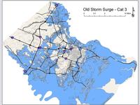 Old Category 3 Storm Surge Map by CEMA