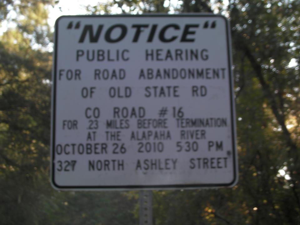 2010 public hearing sign