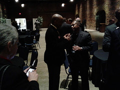 Gretchen Quarterman, Dexter Sharper, Bill Slaughter, and others at the Bird Supper in Atlanta