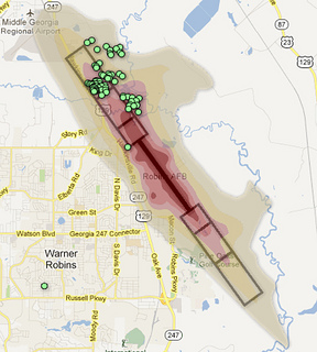 Warner Robins Air Force Base encroachment zones