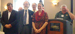 Bill Slaughter, Dennis Marks, John Page, Gretchen Quarterman @ Valdosta Rotary Club 2012-09-12