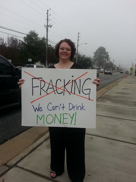 People over Profit, in My fellow protesters and me at the spectra energy commissioner's meeting, by Mary Booker, for Lowndes Area Knowledge Exchange, 9 December 2013