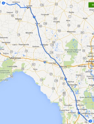 300x395 Map, in Alternative 4: Richland, Americus, Cordele, Ashburn and I-75 FERC to Sabal Trail, by John S. Quarterman, 14 September 2014