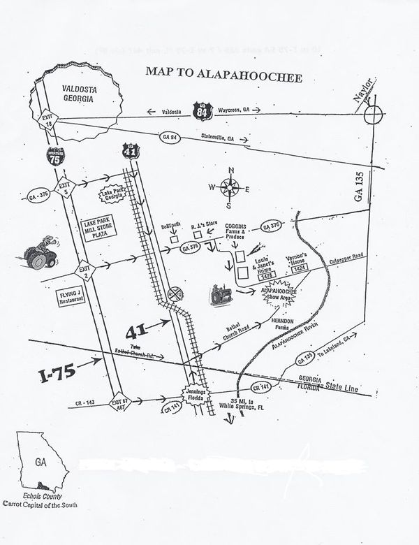 600x780 Map, in Alapahoochee Antique Tractor Show & Historic Farm Heritage Days, by Lake Park Chamber of Commerce, 24 October 2014