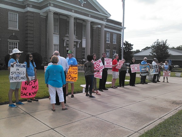 600x450 Protesters, in Pipeline protesters, Leesburg, GA, by John S. Quarterman, 10 July 2014