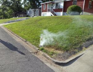 300x232 Curb, in Smoke Testing, by City of Valdosta, 5 December 2014