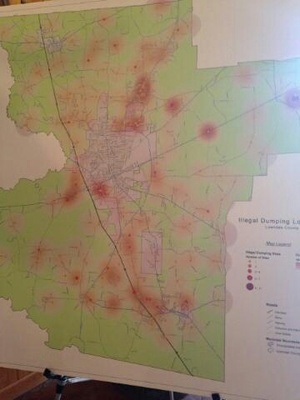 300x400 Map, in Illegal trash dumping @ LCC Retreat 2015-02-05, by Gretchen Quarterman, 5 February 2015