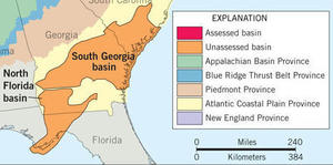 300x149 South Georgia and North Florida Basins Map, in Shale gas basins in South Georgia and north Florida, by USGS, 4 June 2012
