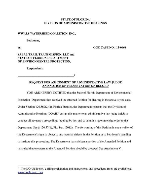 Notice of assignment of judge image