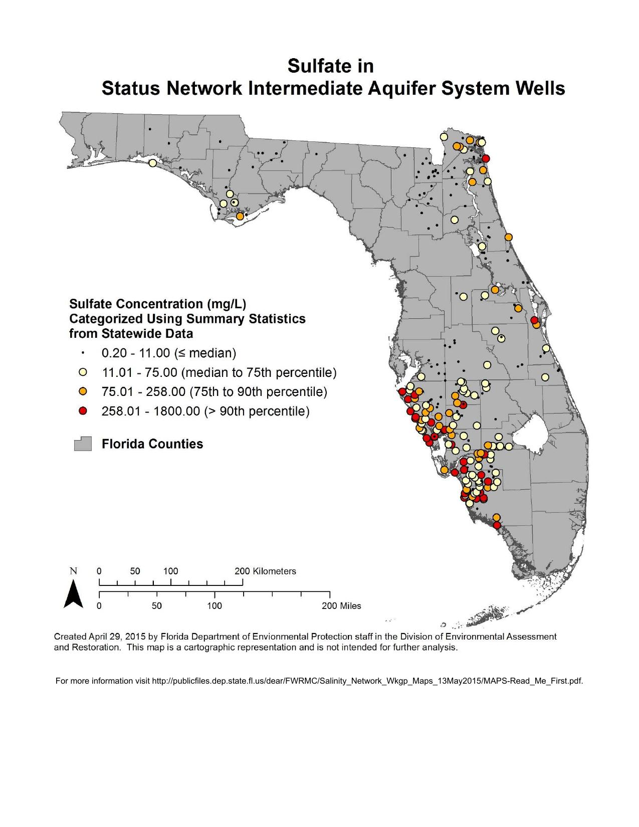 1275x1650 Sulfate in Status Network Intermediate Aquifer System Wells, in Florida Well Salinity Study, by FL-DEP, 13 July 2015