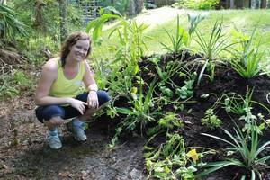 Jennifer Vieth in the garden