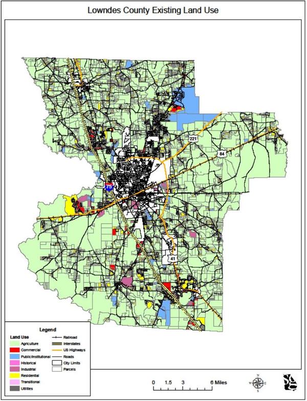 Lowndes County Existing Land Use Map