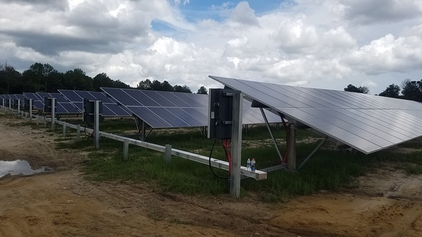 Plastic bottles and solar panels