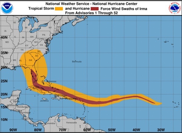 Irma Wind Swaths
