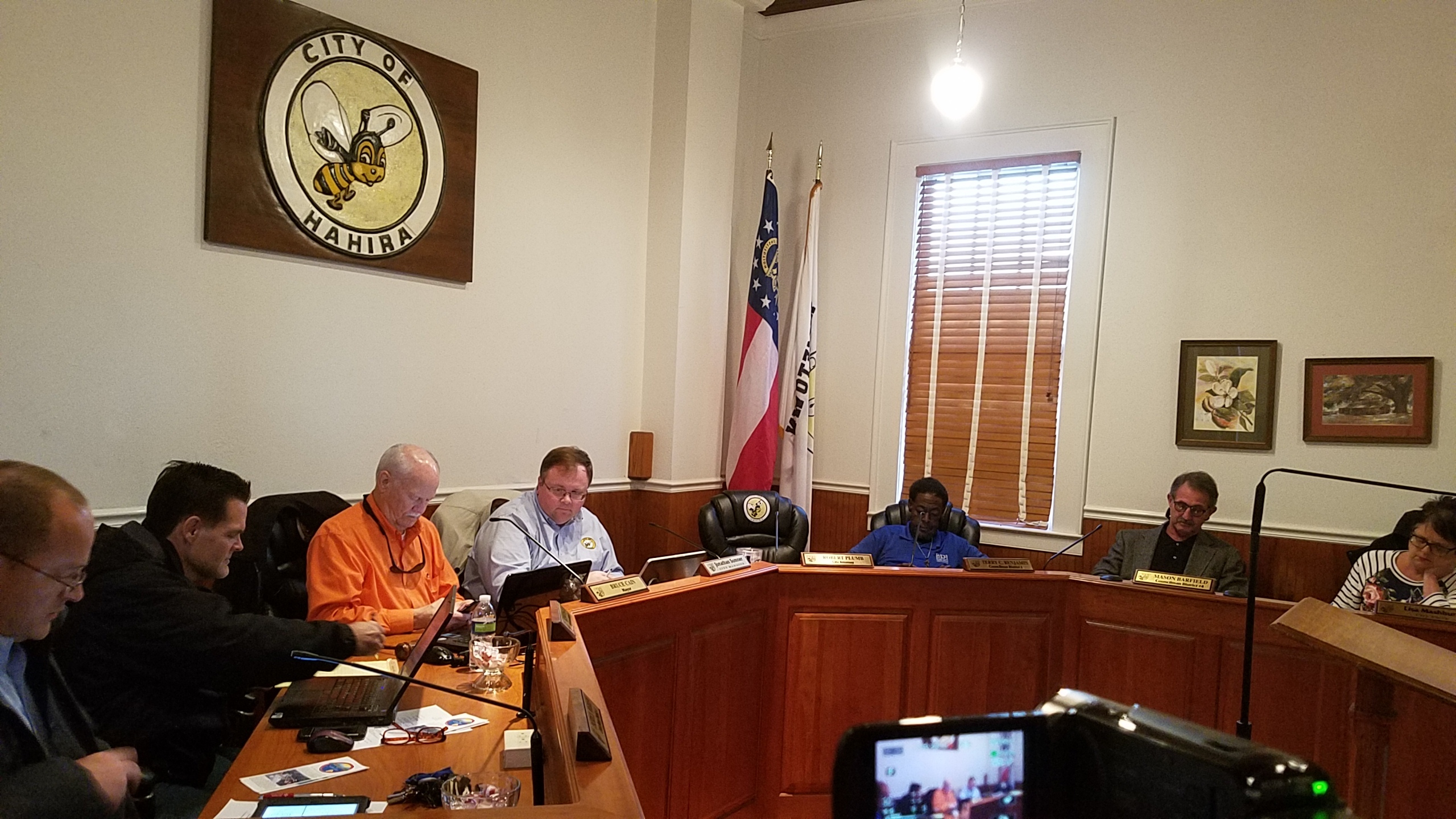 2560x1440 Clear view, City Council, in Hahira Work Session, by John S. Quarterman, 30 January 2018