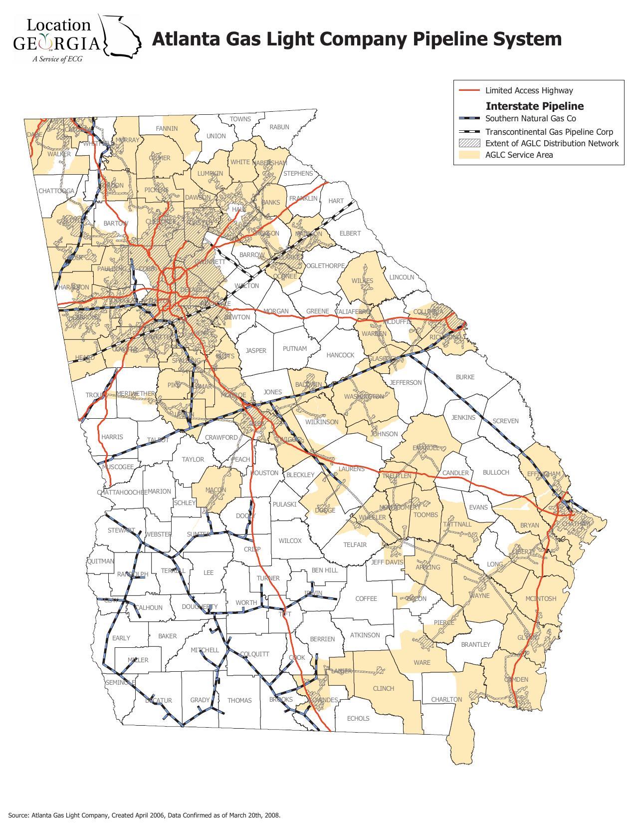 1275x1651 Georgia, AGL Map, in Homerville, GA pipeline explosion, by John S. Quarterman, 17 August 2018