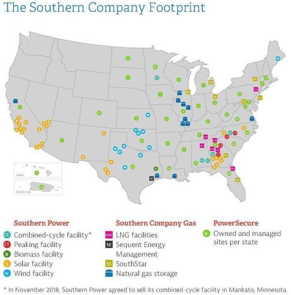 Facilities, Southern Company, Maps