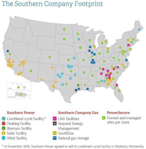 Facilities, Southern Company, Maps