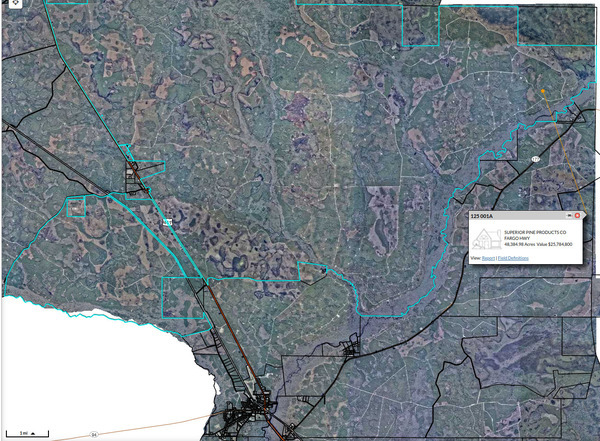 [Superior Pine Products in Clinch County Tax Assessors Map]