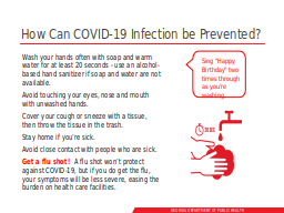 How Can COVID-19 Infection be Prevented?