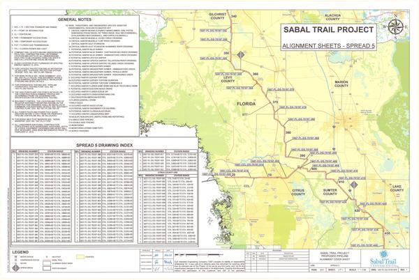 Spread 5: Gilchrist to Lake and Citrus Co., FL including Citrus County Pipeline, 29.005121, -82.341052