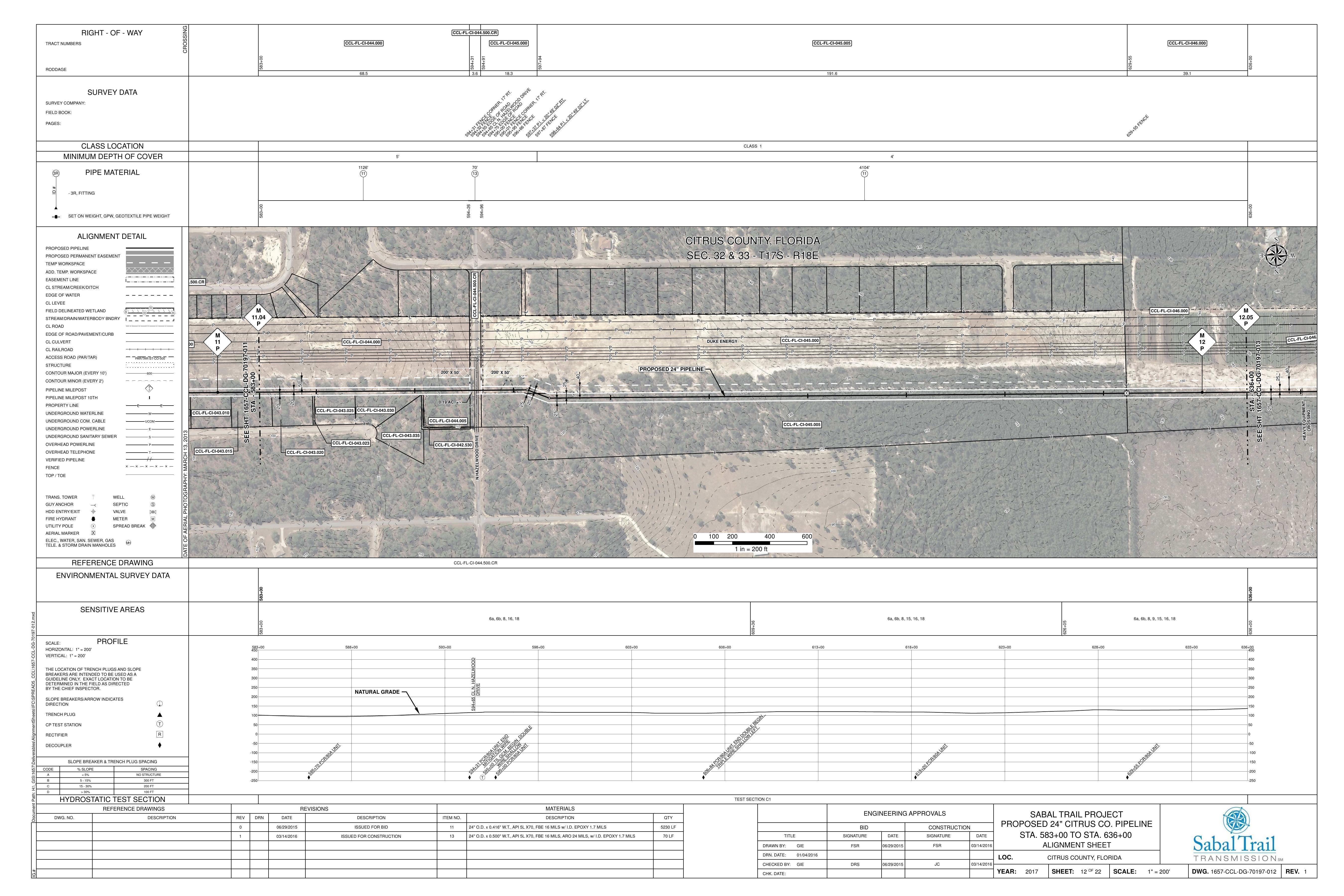 1657-CCL-DG-70197-012, STA. 583+00 TO STA. 636+00, MP 11.04, MP 12, I-046.0, CCL-FL-CI-043.025 CCL-FL-CI-043.030, 5 CCL-FL-CI-043.010, 6945 N Hazelwood Dr, Citrus Springs, FL 34433, PROPOSED 24-inch CITRUS CO. PIPELINE, CITRUS COUNTY, FLORIDA, 28.963441, -82.503024
