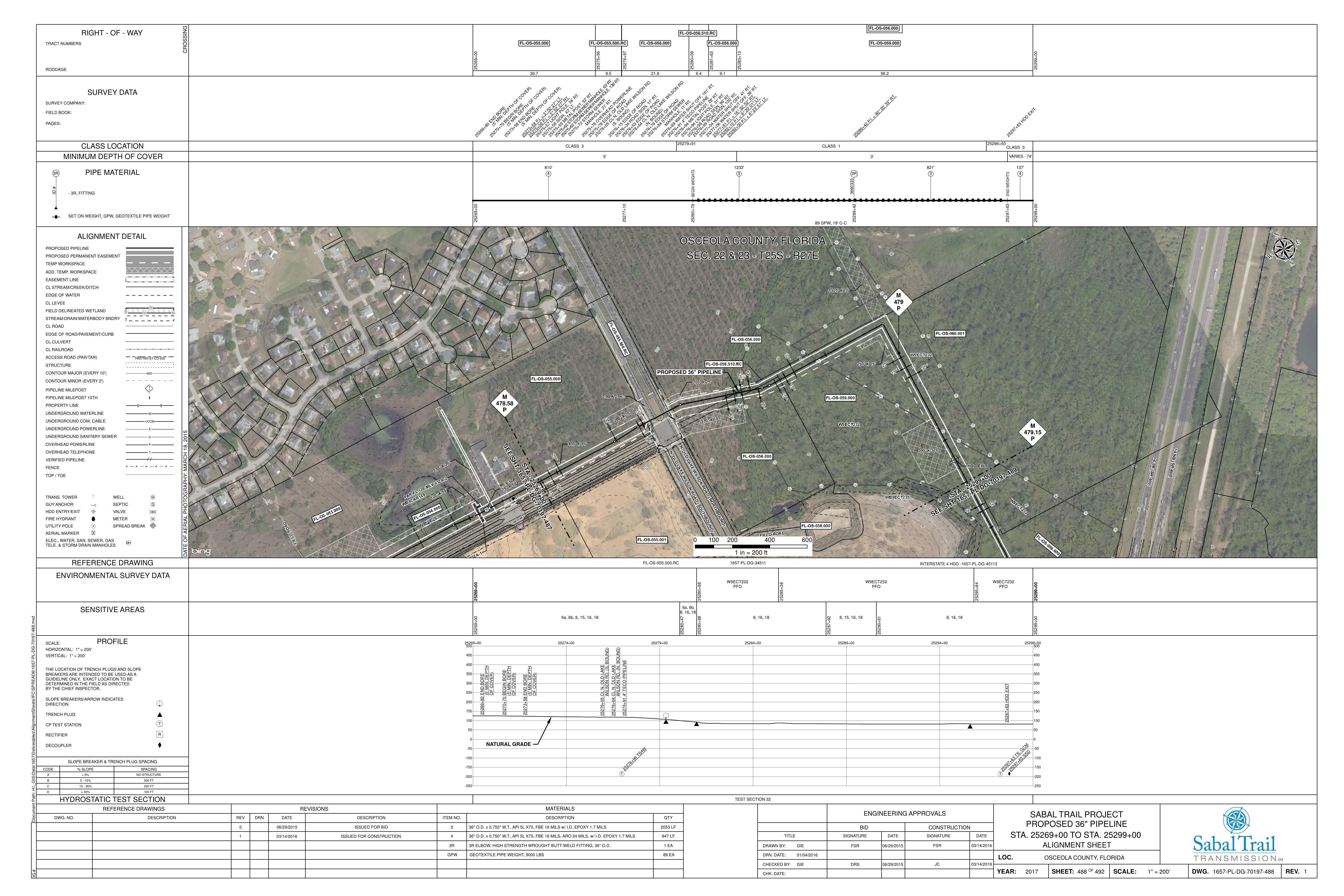 1657-PL-DG-70197-488, STA. 25269+00 TO STA. 25299+00, MP 478.58, MP 479.15, 25276+91 4-inch TECO PIPELINE, OSCEOLA COUNTY, FLORIDA