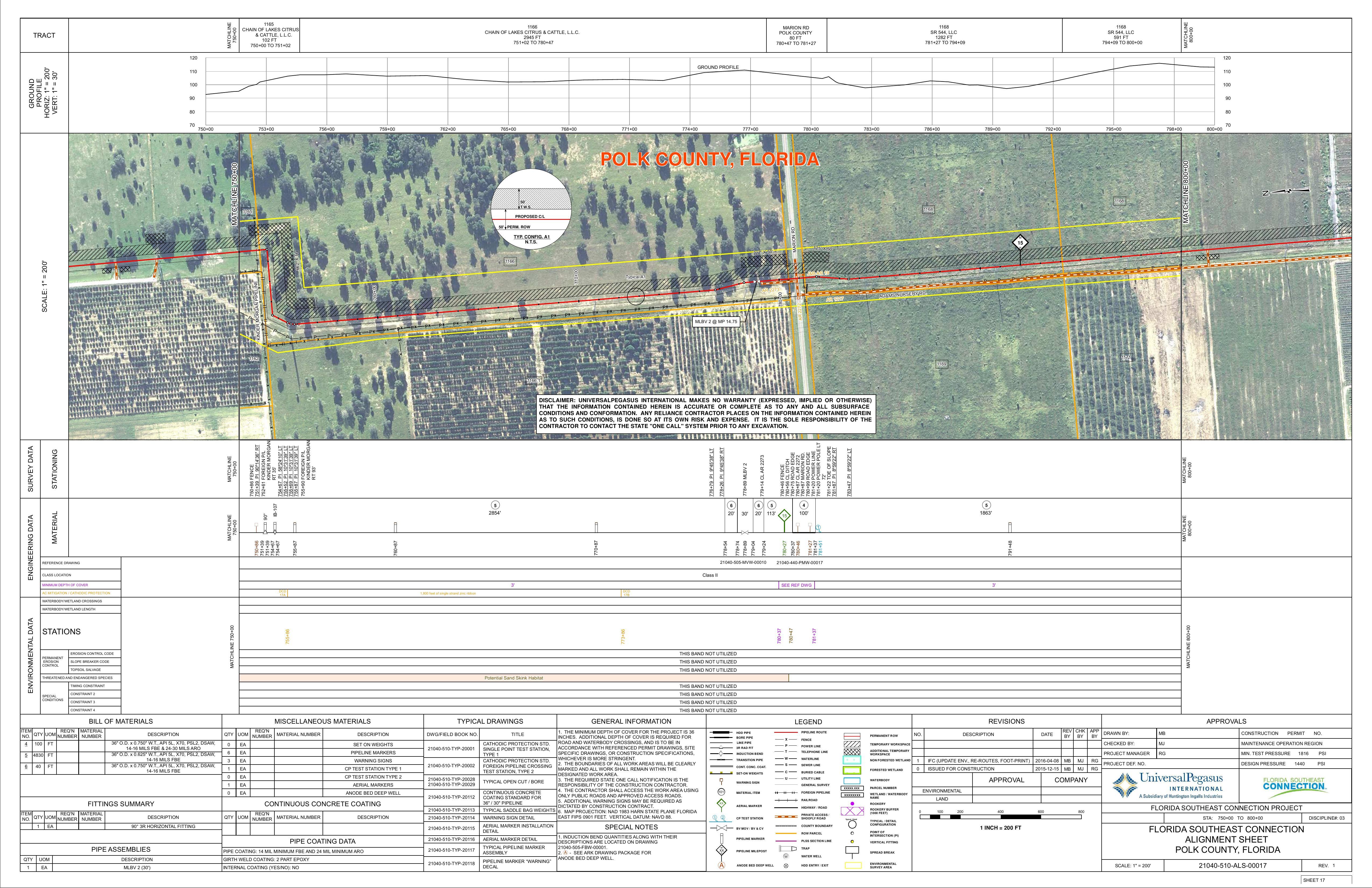 21040-510-ALS-00017 STA: 750+00 TO 800+00, POLK COUNTY, FLORIDA