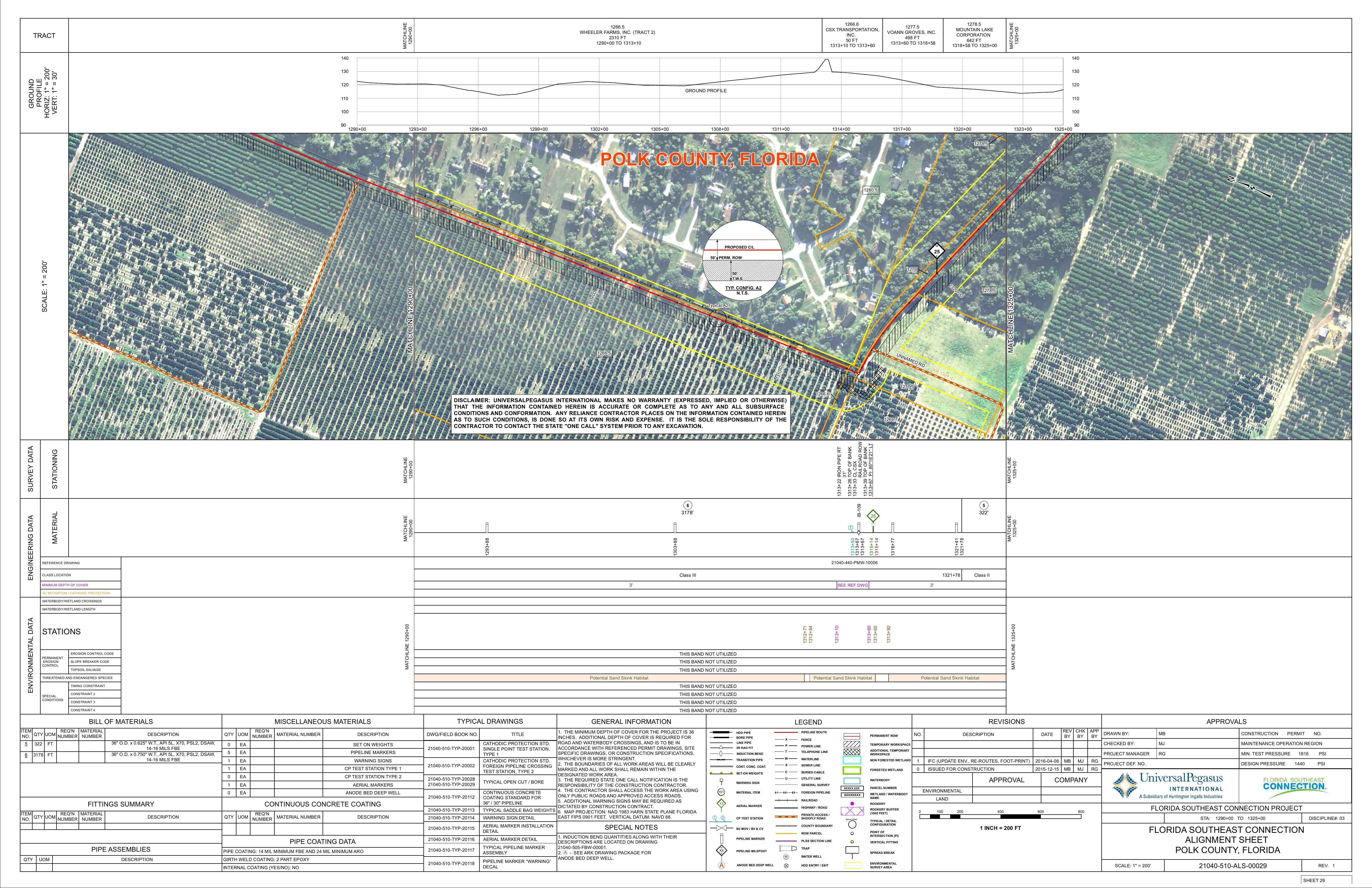 21040-510-ALS-00029 STA: 1290+00 TO 1325+00, POLK COUNTY, FLORIDA