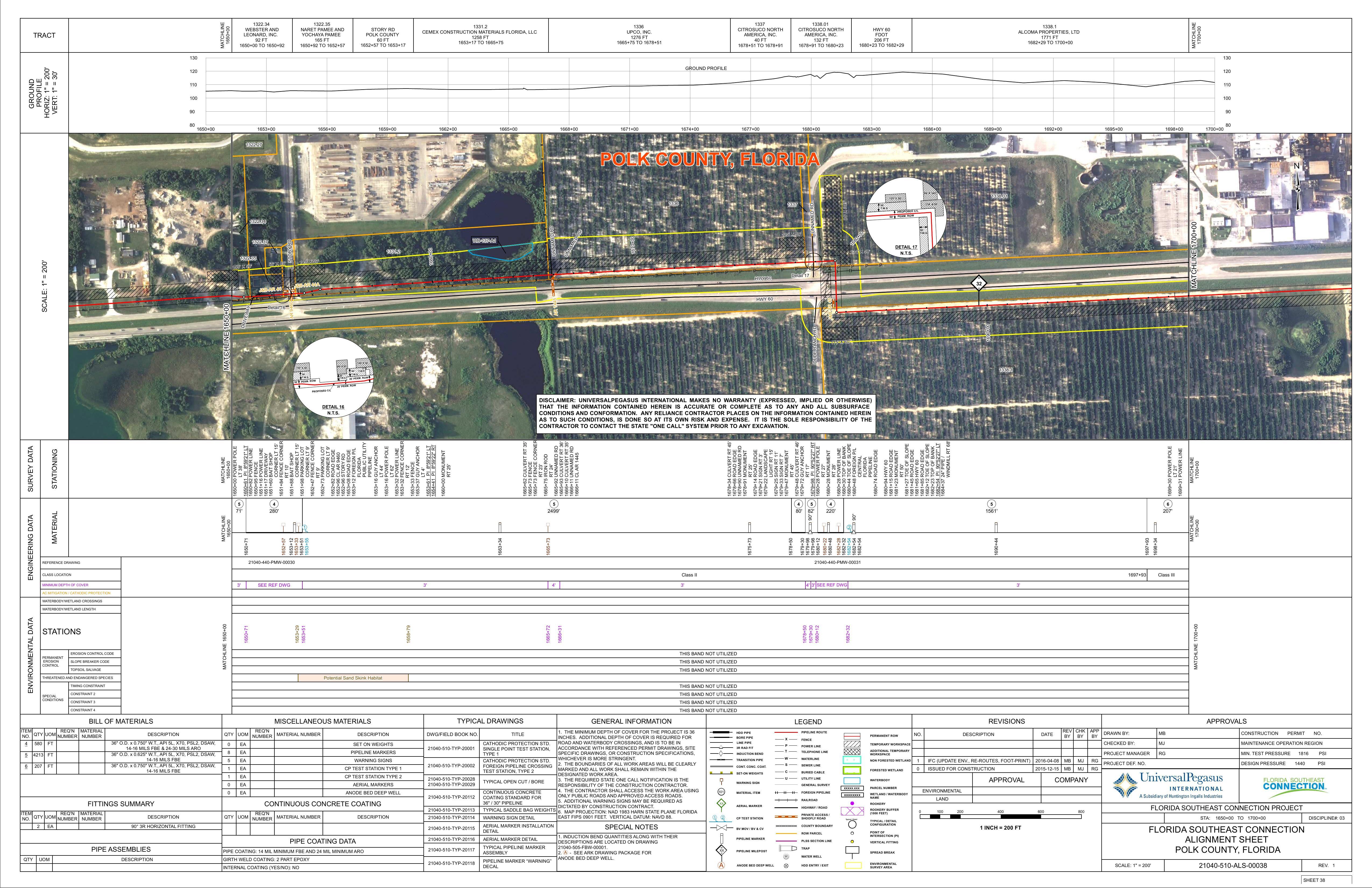 21040-510-ALS-00038 STA: 1650+00 TO 1700+00, POLK COUNTY, FLORIDA