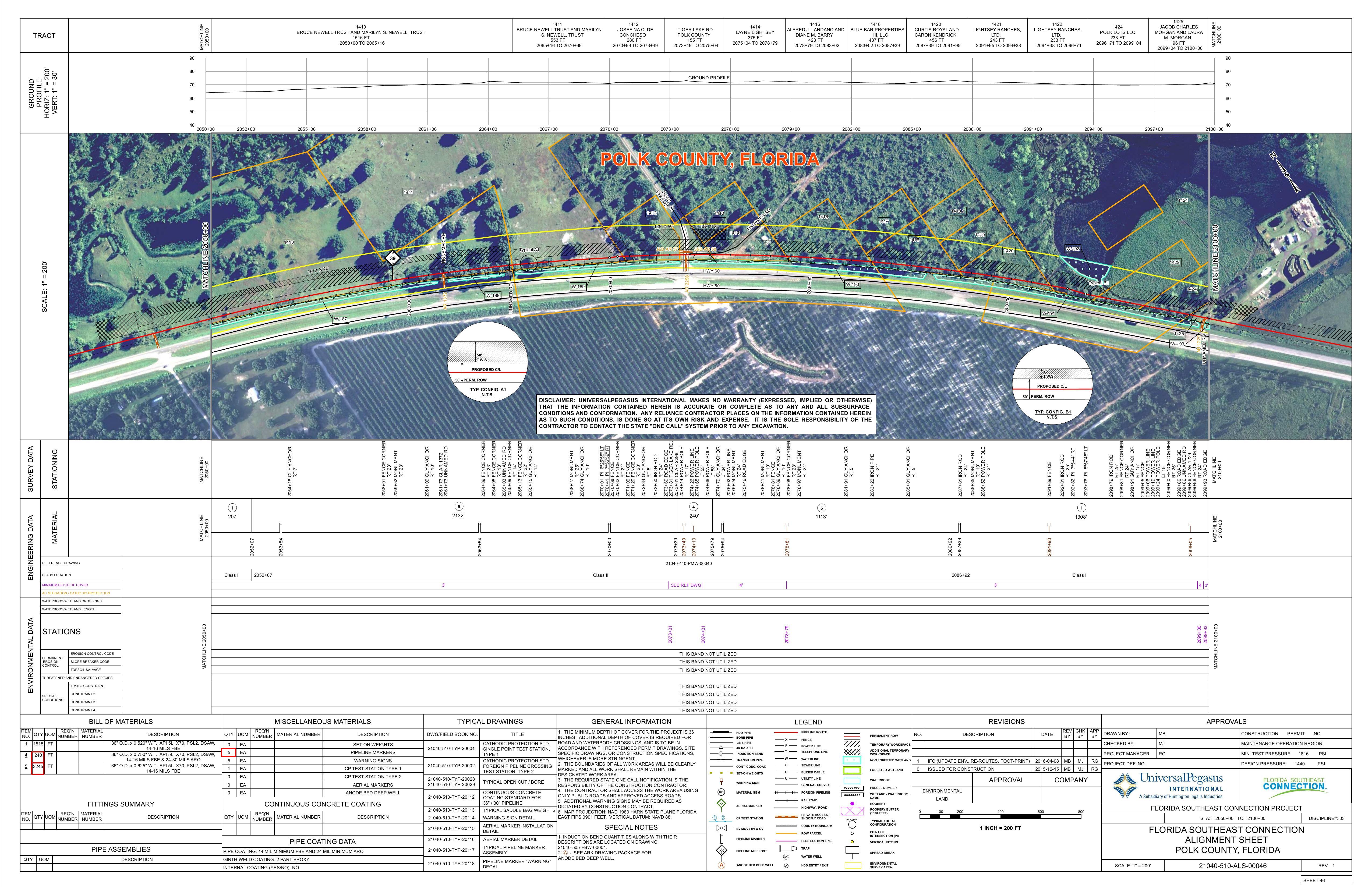 21040-510-ALS-00046 STA: 2050+00 TO 2100+00, POLK COUNTY, FLORIDA