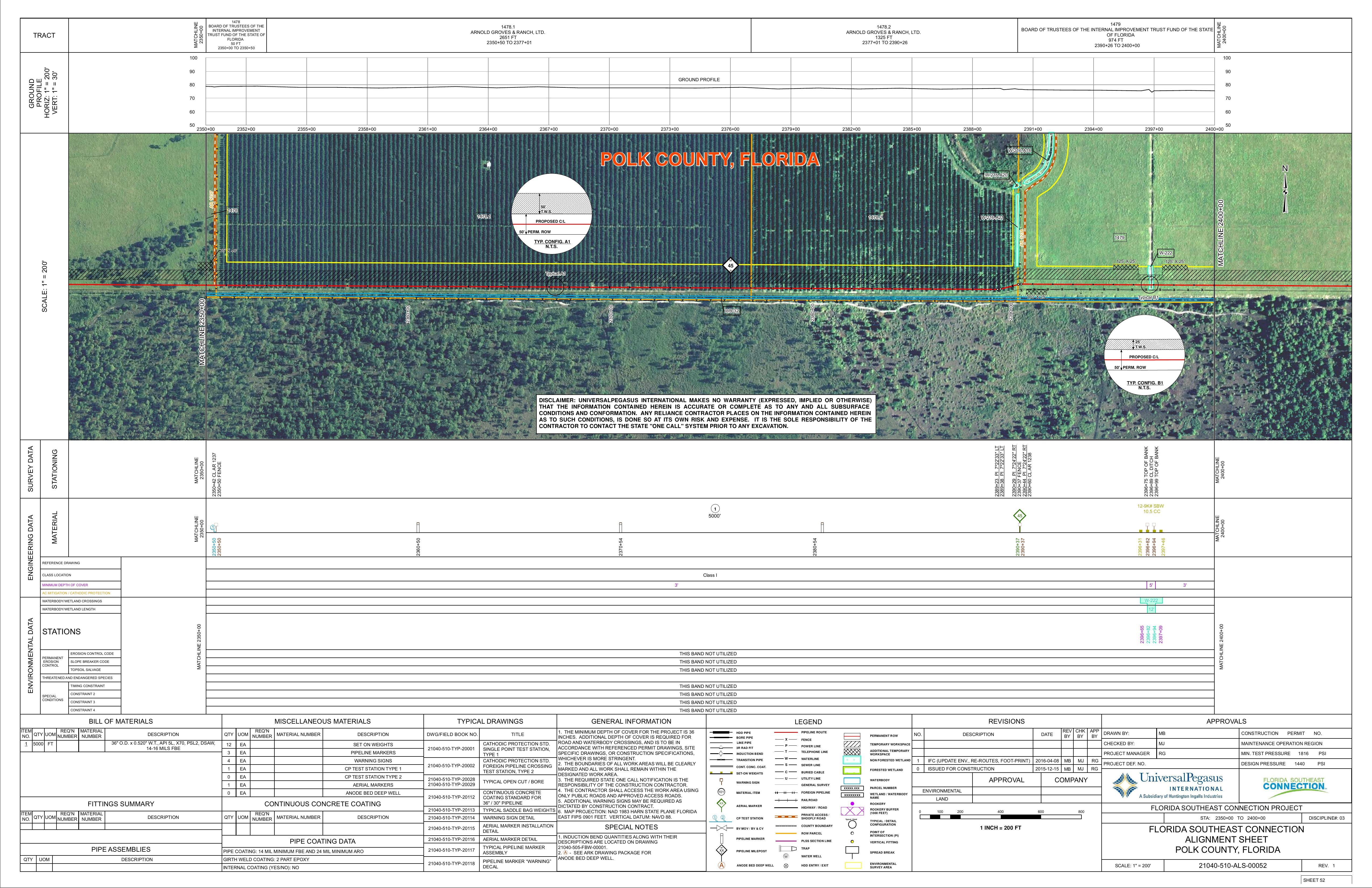 21040-510-ALS-00052 STA: 2350+00 TO 2400+00, POLK COUNTY, FLORIDA