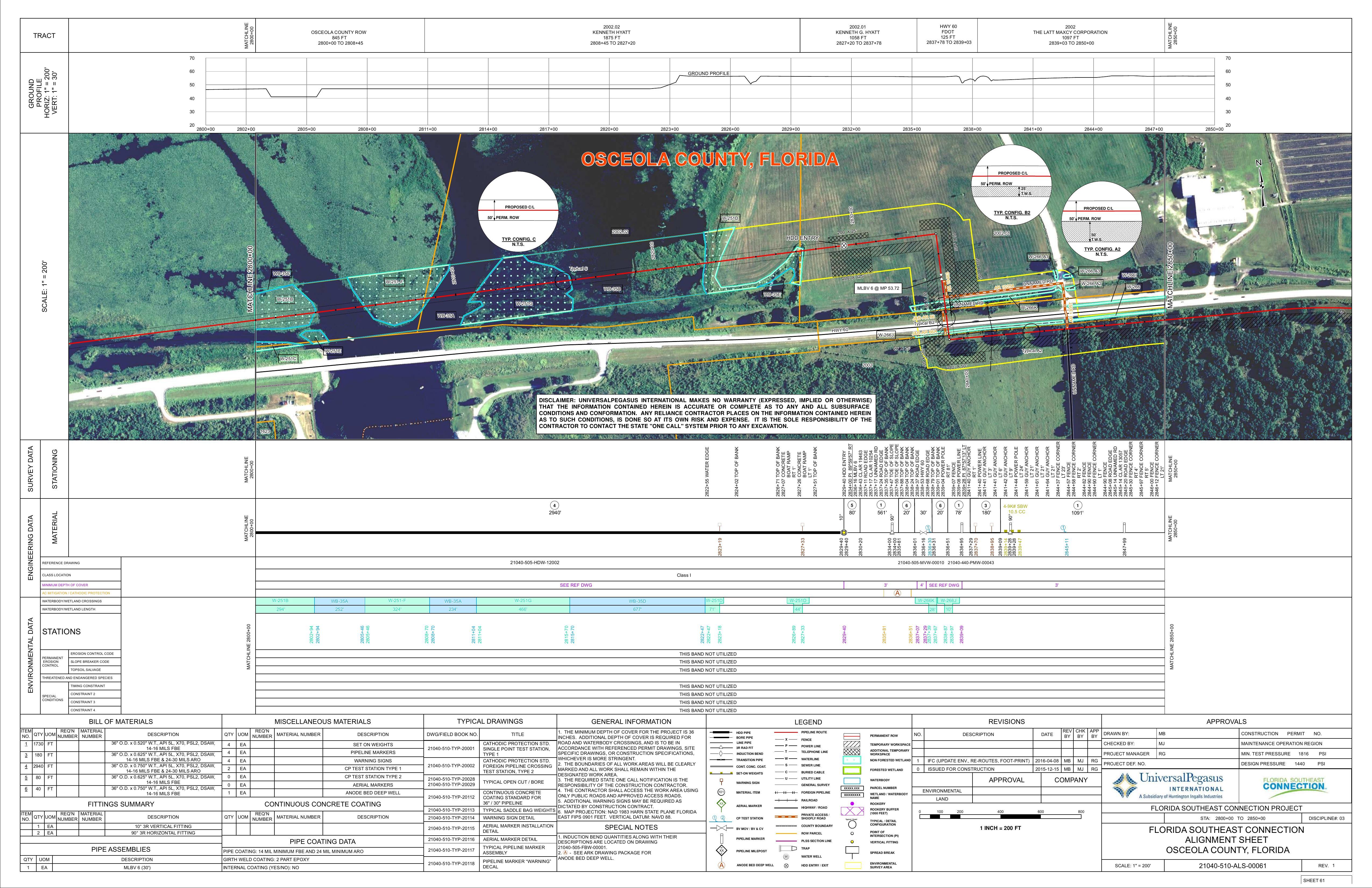 21040-510-ALS-00061 STA: 2800+00 TO 2850+00, OSCEOLA COUNTY, FLORIDA