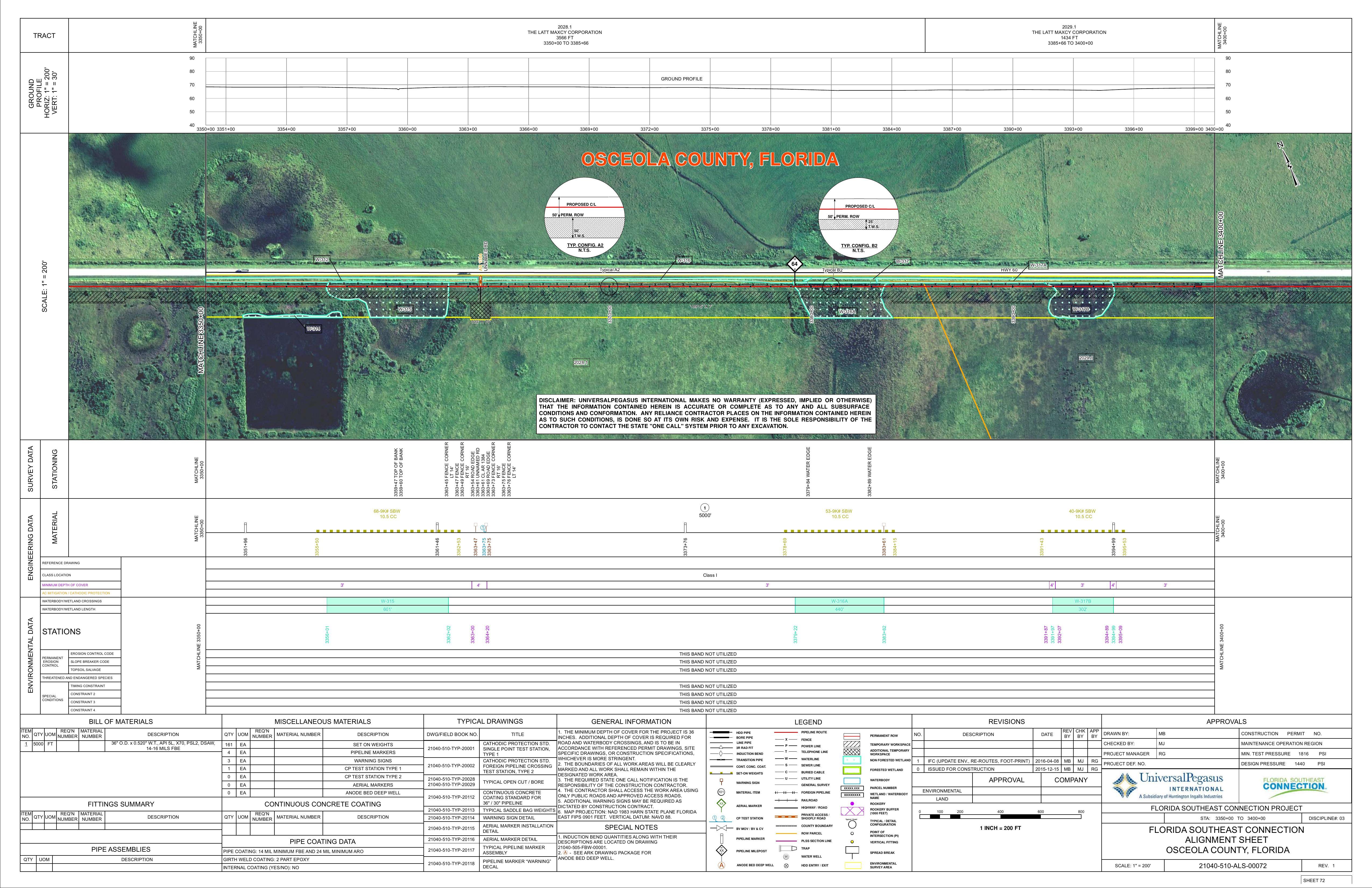 21040-510-ALS-00072 STA: 3350+00 TO 3400+00, OSCEOLA COUNTY, FLORIDA