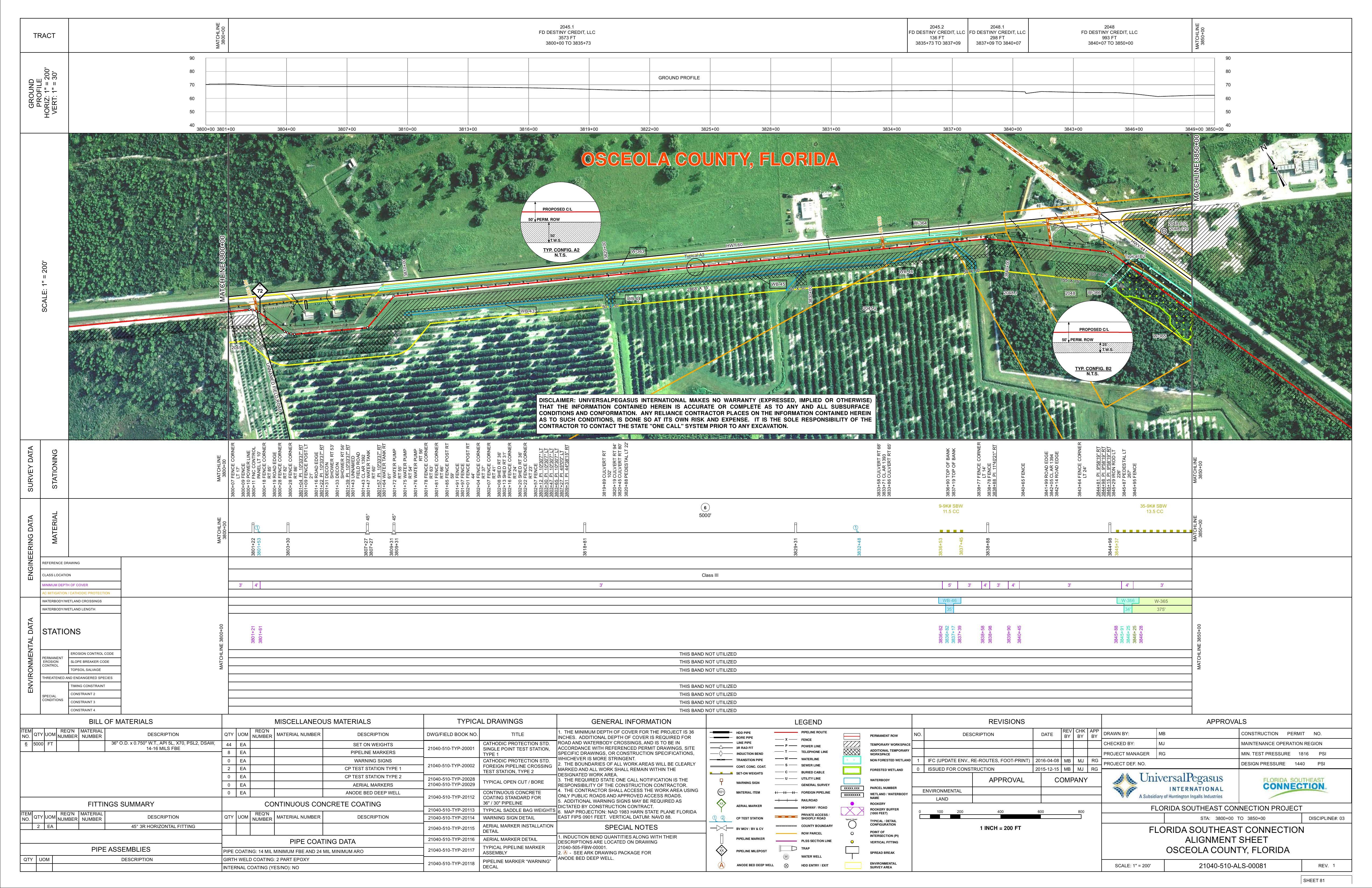 21040-510-ALS-00081 STA: 3800+00 TO 3850+00, OSCEOLA COUNTY, FLORIDA