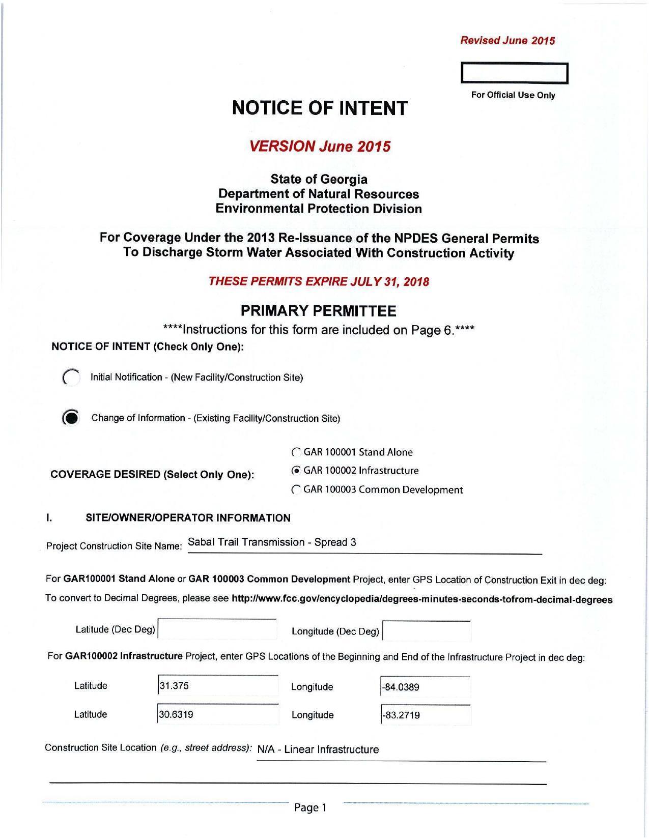 GA-DNR Notice of 2016-08-23 Intent (1 of 5)