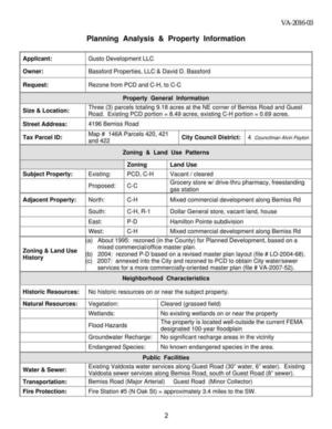 [Planning Analysis & Property Information]