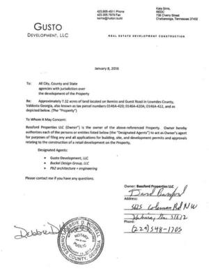 [Letter from Gusto Development LLC, parcels 0146A-420, 0146A-420A, 0146A-422]