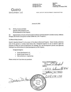 [Letter from Gusto Development LLC, parcel 0146A-421]