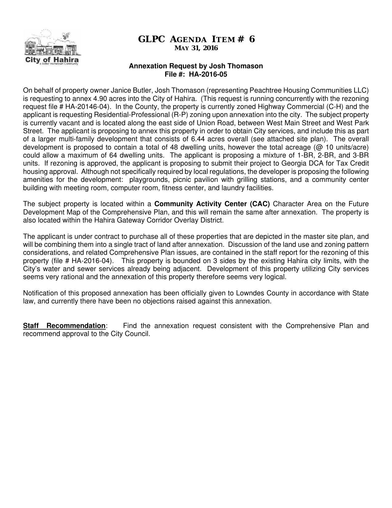 Rezoning request and staff recommendation
