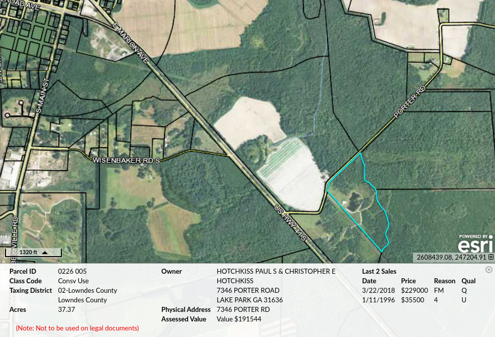 Parcel 0226 005, Tax Assessors Map