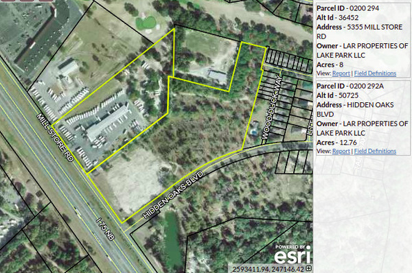 [Map: LAR Properties, Lowndes County Tax Assessors]