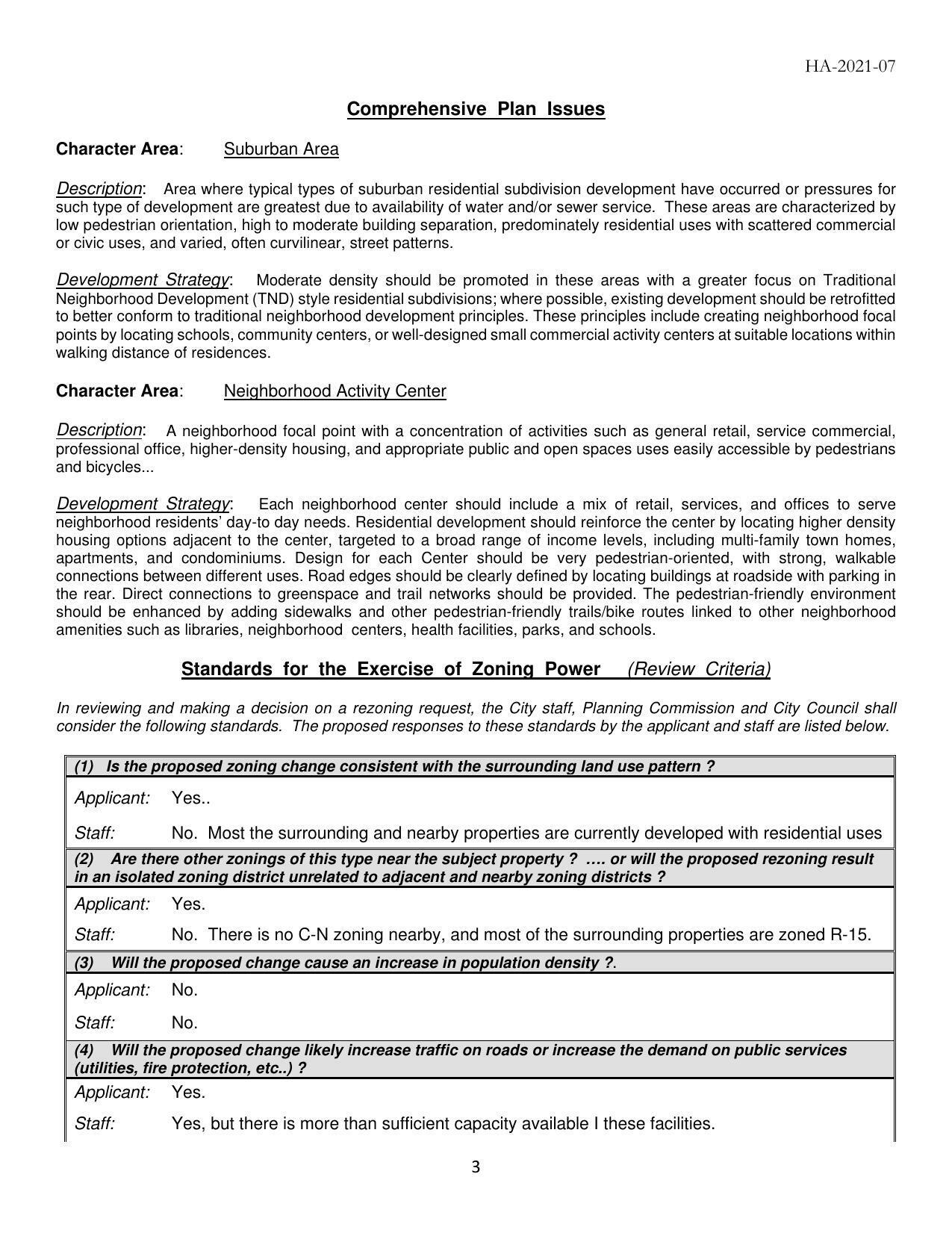 Comprehensive Plan Issues and Zoning Power