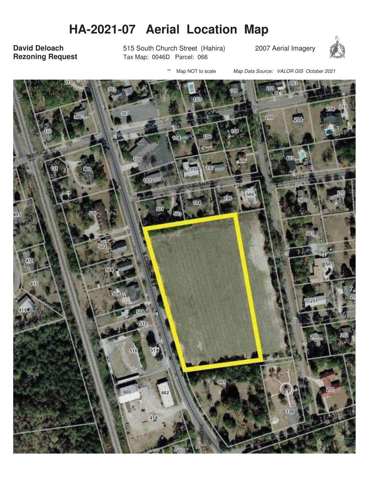 Aerial Location Map, 515 South Church Street, Hahira