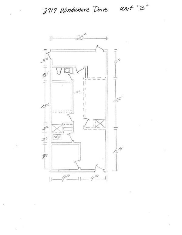 2717 Windemere Drive unit B plan